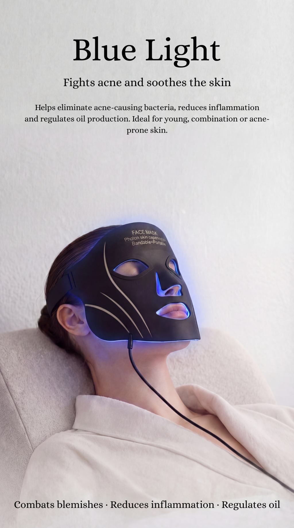 LED Mask With Neck (Black)