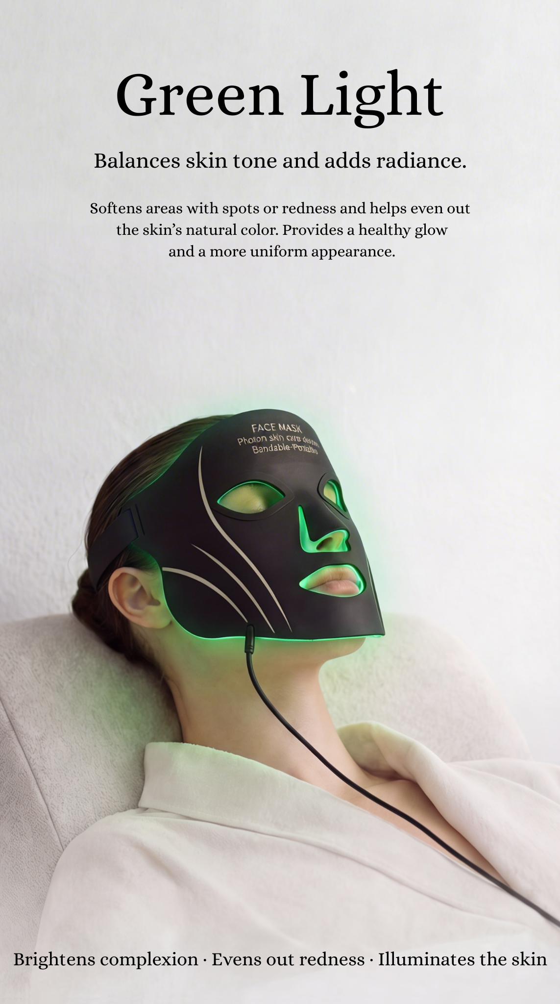 LED Mask With Neck (Black)