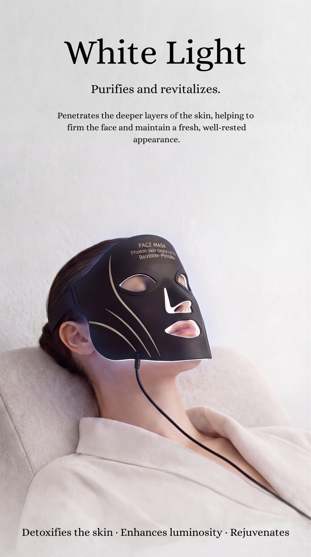 LED Mask With Neck (White)