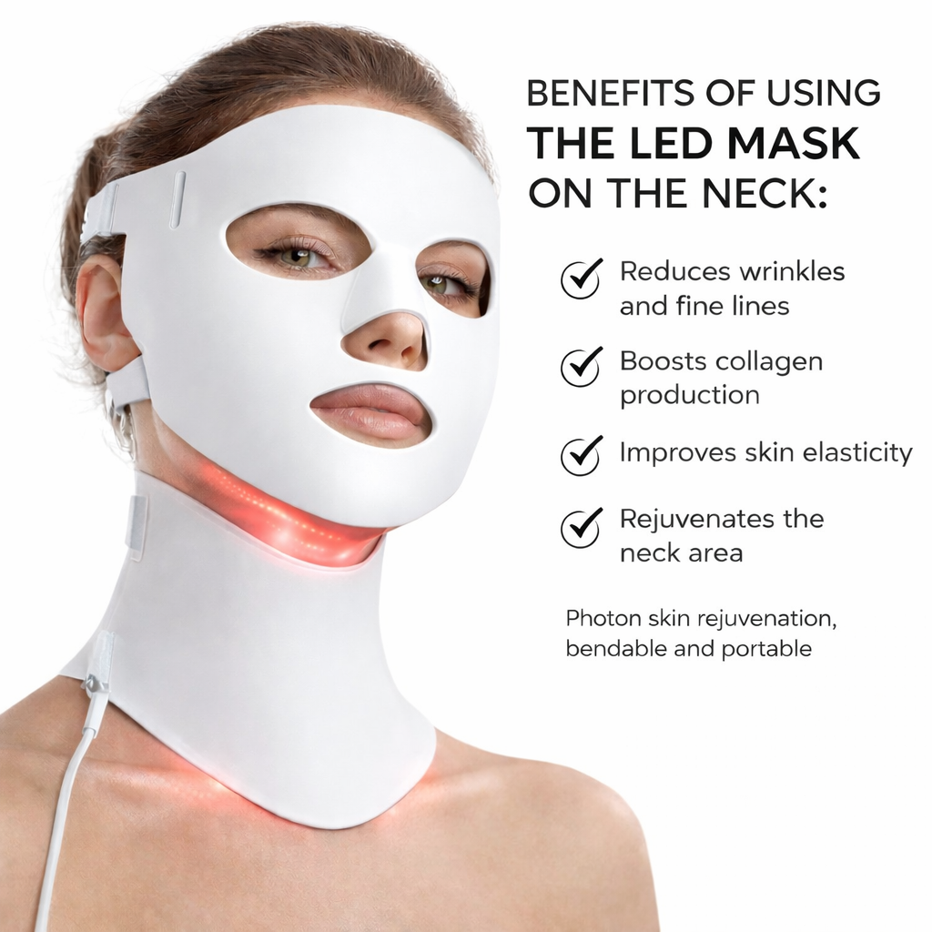 LED Mask With Neck (White)