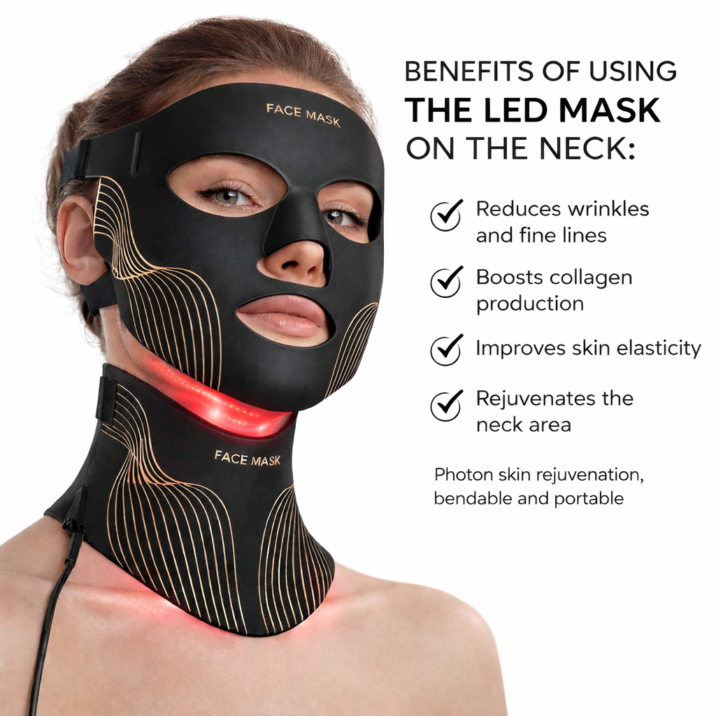 LED Mask With Neck (Black)