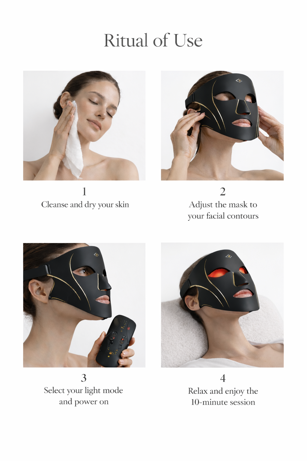 LED Mask With Neck (Black)