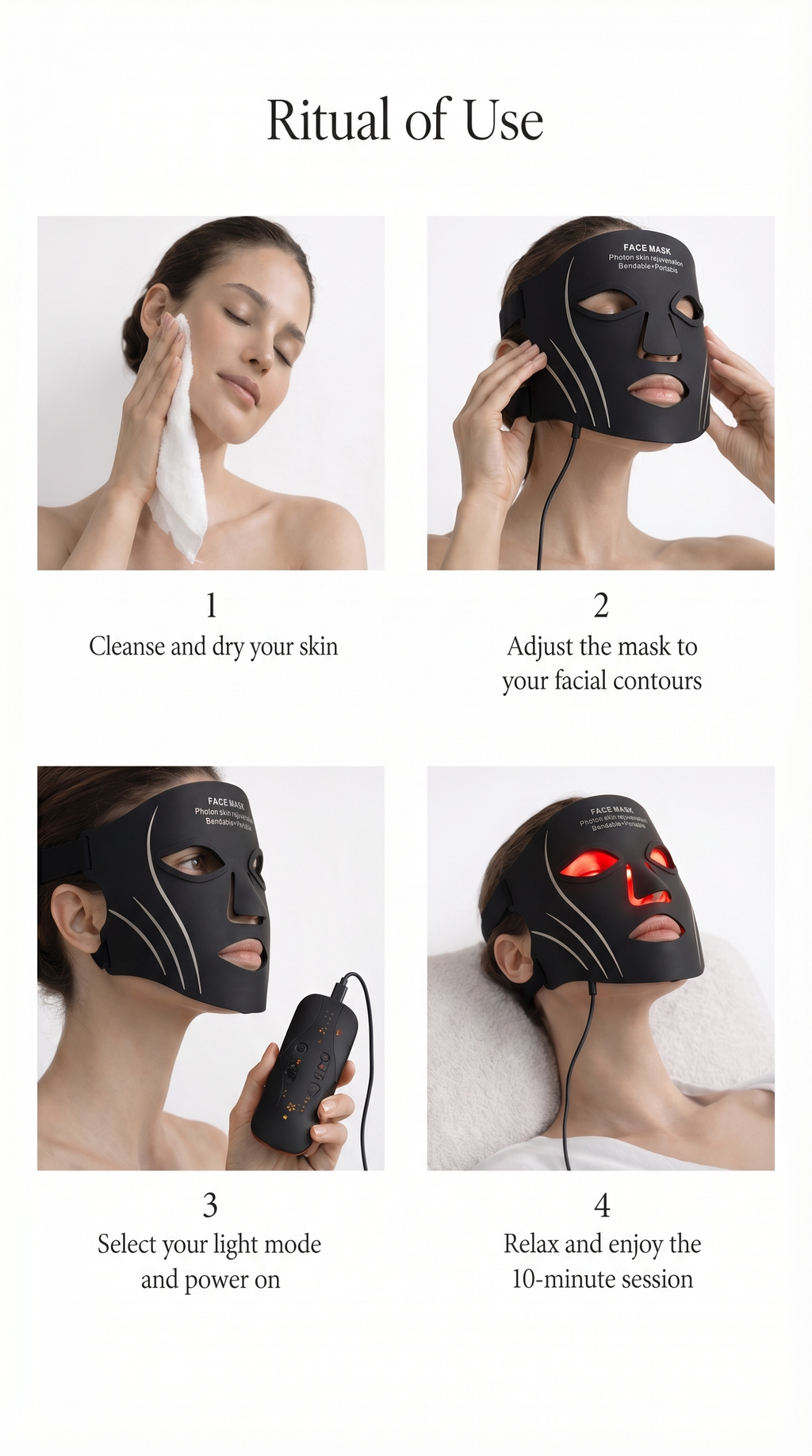 LED Mask With Neck (White)